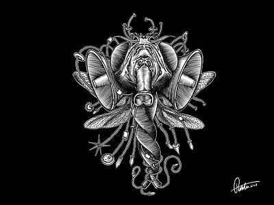 Dragonfly blackandwhite branding creative design illustration illustration art ink noise pollution ui