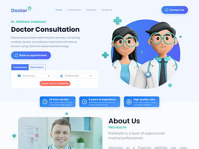 Health Tourism Web design design figma ui ux web