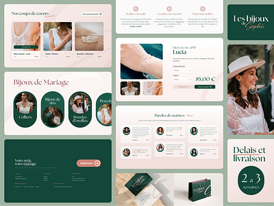 Bijoux de Sophie - Branding and ecommerce branding ecommerce graphic design jewelry logo ui website wedding