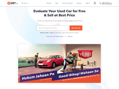 Car Dekho Gaadi Store branding design illustration ui ux web website