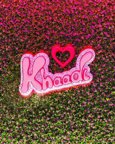 Khaadi playful concept 3d aesthetic logo branding concept design cute logo fashion logo design logo logo typography pink logo