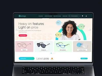 Eyewear e Commerce Design branding ecommerce eyewear figma graphic design ui