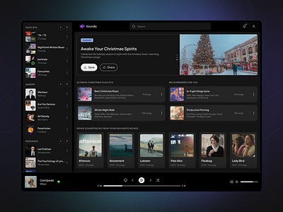 Music Player Dashboard app dashboard desktop music player spotify ui ux visual design