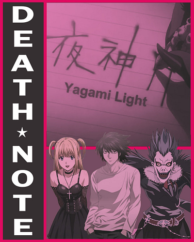 Death Note Anime Motion Poster Design anime death note designer freelance graphic motion motion graphics poster