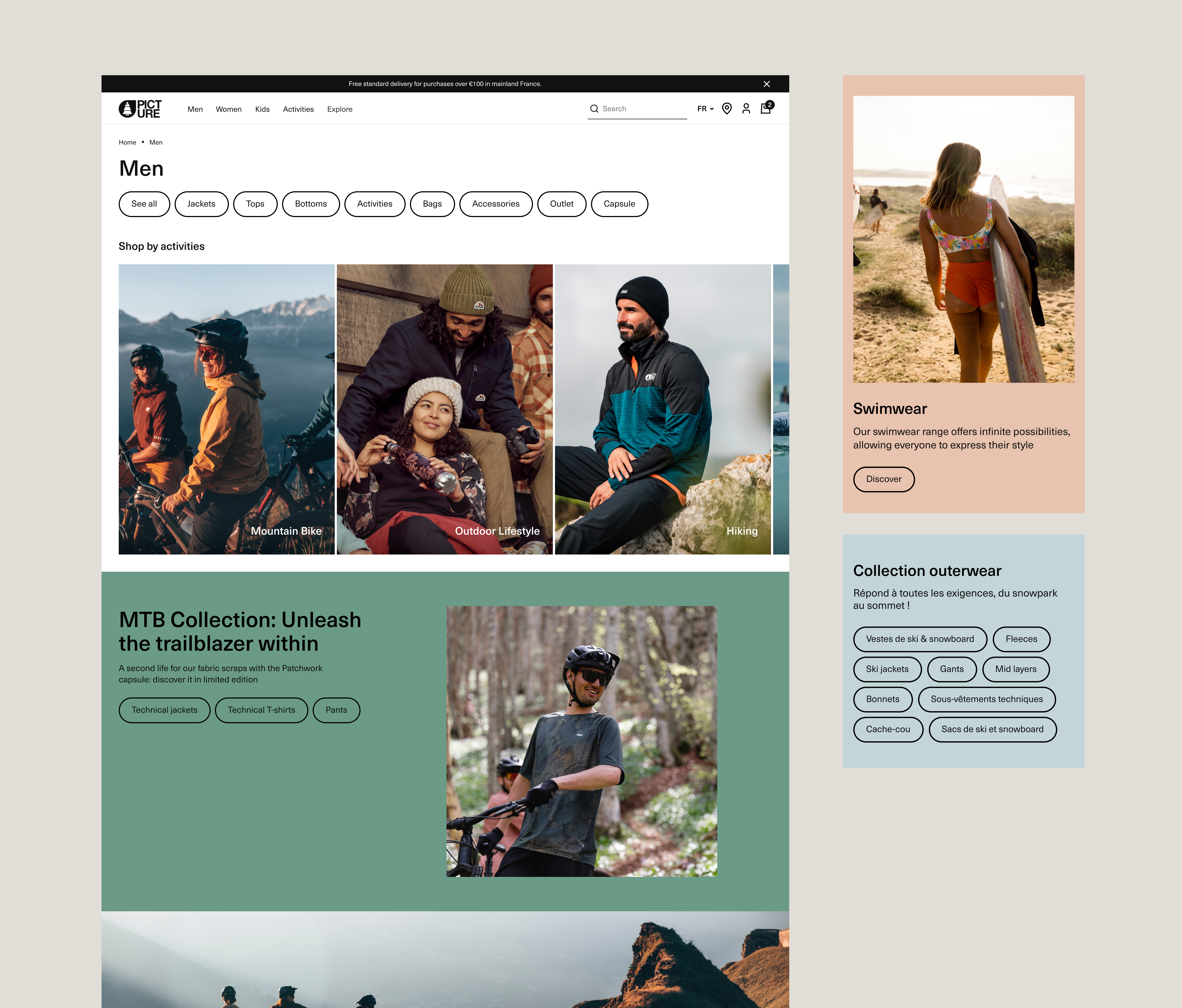 Picture Organic Clothing brand e commerce ecommerce outdoor skateboarding snowboarding