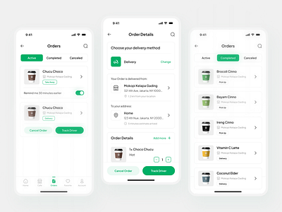 Mokopi - Order, Action Page Menu flow | Mobile UI Kit ai agent branding clean dashboard delivery e commerce minimalist mobile online business saas shop shopping cart travel ui web3 website design