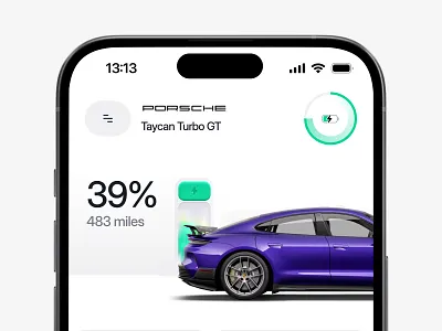 porsche mobile app / home exploration 🚧 app application charger charging clean concept design ev ios mobile mobile app mobileapp modern porsche tesla ui ui design ux