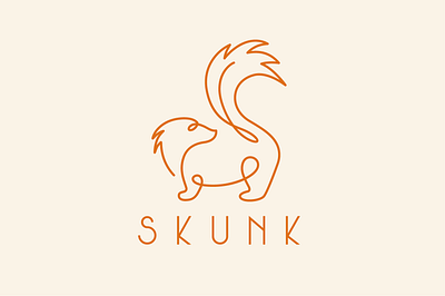 Skunk Line Logo Illustration graphic design