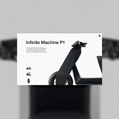 P1 - Concept branding car design interface minimal scooter tech ui web design