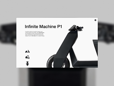 P1 - Concept branding car design interface minimal scooter tech ui web design