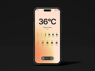 Weather App app branding design graphic design interface minimal mobile productdesign ui ux uxuidesign weather weatherapp