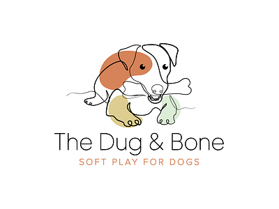Dog Line Logo Illustration graphic design