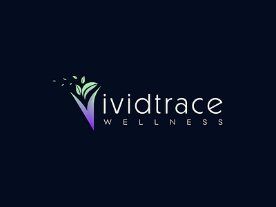 Vivid Trace wellness logo, Stress relief, Health, wellness logo brand identity branding creative logo design health logo leaf logo logo logo design logodesigner logos logotype modern logo relief logo design unique logo v logo design vivid wellness brand wellness logo yoga brand yoga brand logo