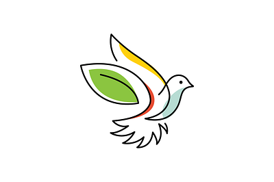 Bird Line Logo Illustration graphic design