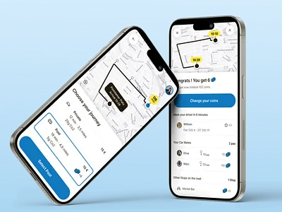 ZF - Switch to carpooling at work design mobile ui