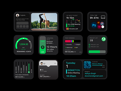 IOS Widget android widget animation branding charging widget graphic design ios ui ios widget iphone iphone widget logo macbook macbook widget payment widget progress widget ui ui widget week widget youtube widget