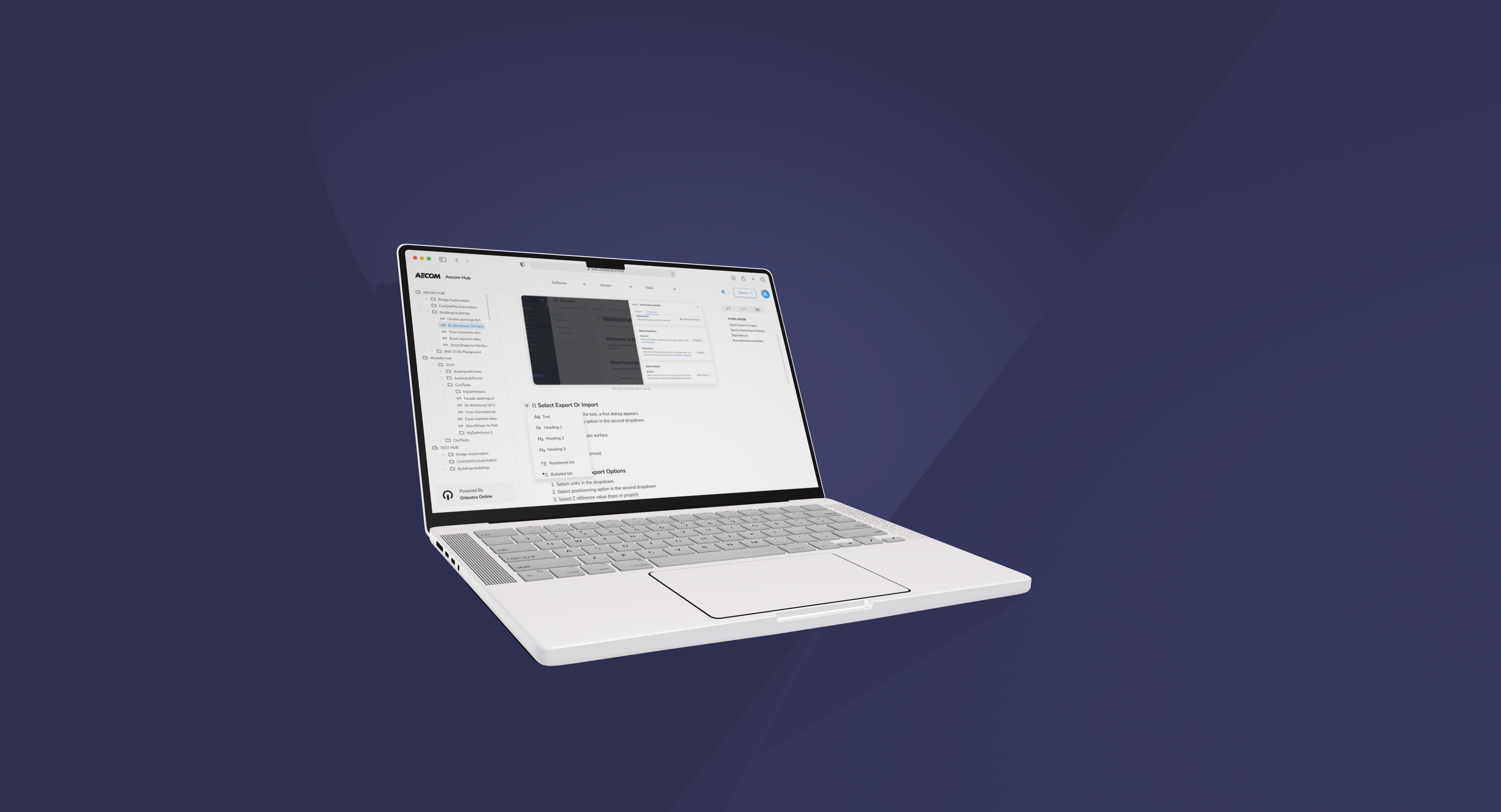 OrkestraWiki | Documentation management SaaS dashboard documentation editor.js management saas scripts sidebar tree navigation ux wiki