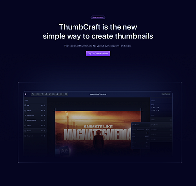 ThumbCraft animation app branding design graphic design logo typography ui ui design ui ux ux web webdesign website