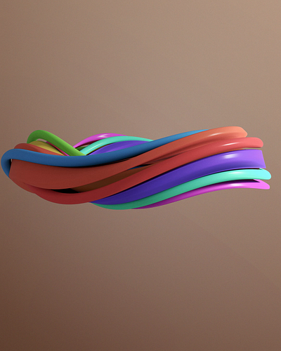 Colorful rubber bands 3d colorful knot rubberband
