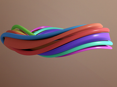 Colorful rubber bands 3d colorful knot rubberband