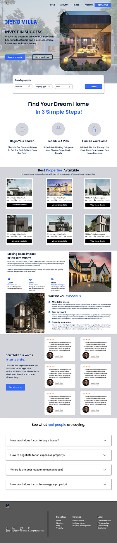 Real estate web UI design branding design ui ux