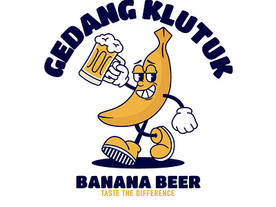 Retro Vintage Banana Mascot Design banana cartoon character design illustration mascot retro vintage