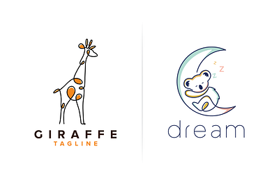 Animal Line Logo Illustration graphic design