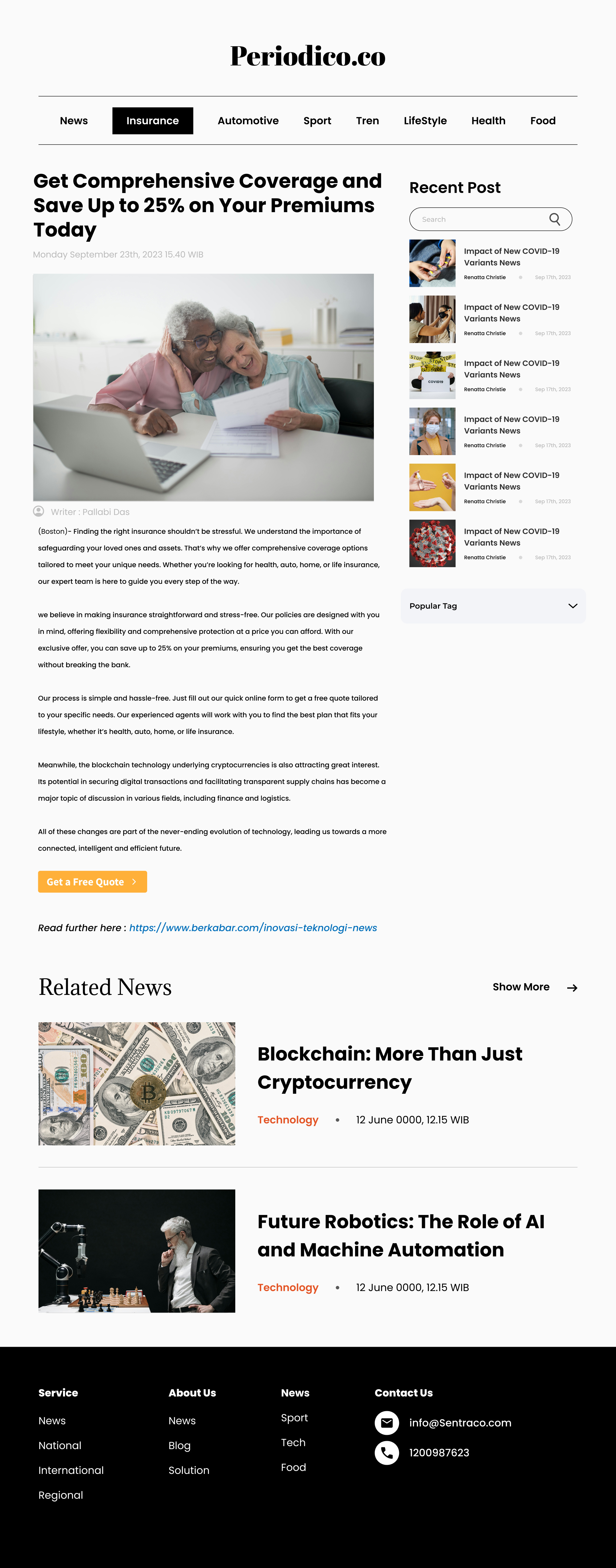 Advertorial Style Page