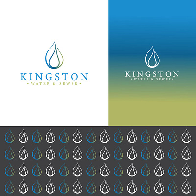 Kingston Water Department Logo Design abstract branding business creative design graphic design illustration logo minimal modern logo sewer vector water