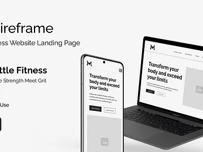 Wireframe Design for Fitness Website design figma wireframe fitness website landing page marketing website product ui uiux user designer wireframe