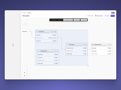 Workflows board view for AI company ai board dashboard interface llm product design ui uiux ux vellum web design webdesign website workflows ycombinator