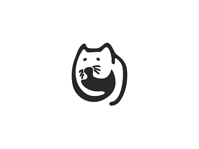 Ghost Cat Logo Design cat cat ghost cat logo cat logo design dynamic flat ghost logo ghost logo design illustration minimal modern symbolic