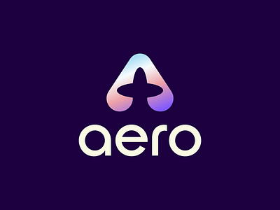 Aero Branding a abstract ai atom bold branding digital finance fintech futuristic gradient launch letter logo negative space payment saas technology wallet