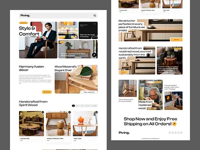 Furniture Website branding chair ecommerce shop furniture furniture website homedecor landing page market place minimal modern online shop online store shop ui ux webdesign website design