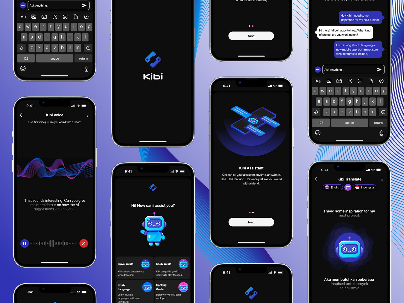 Kibi - AI Assistant UI Design Mobile Apps by Indira Setia on Dribbble