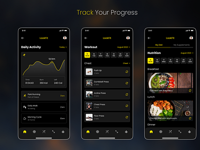 Fitness Tracker App Design app design mobile app development ui ux