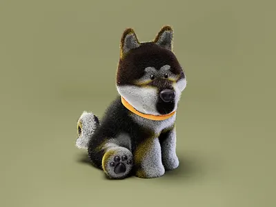 shiba inu. character concept. 3d animation c4d character concept design dog fur graphic design illustration inu motion graphics shiba