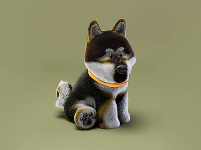 shiba inu. character concept. 3d animation c4d character concept design dog fur graphic design illustration inu motion graphics shiba