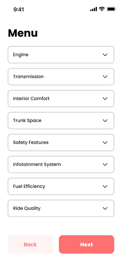 Menu UI mobile design menu menuuidesign