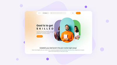 Brightskills | Ed-Tech Hero Section UI branding design edtech education hero hero section online startup ui user interface ux web