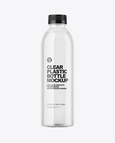 Free Download PSD Clear Plastic Water Bottle Mockup free mockup template mockup designs