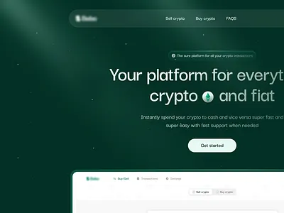 Hero section for a crypto platform figma productdesign ui ui ux uidesign ux uxdesign webdesign