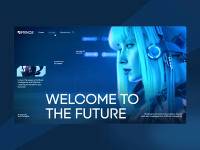 Forward into the Future: Corporate Site with AI Touch ai branding corporatesite dark design future homepage landingpage ml site ui