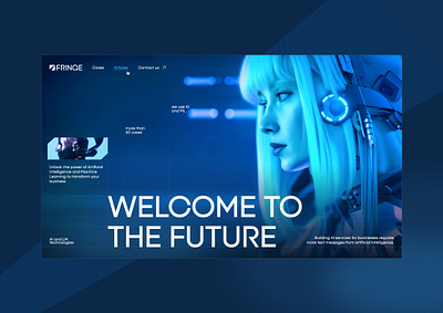 Forward into the Future: Corporate Site with AI Touch ai branding corporatesite dark design future homepage landingpage ml site ui