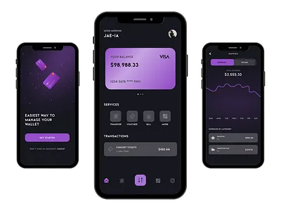 지갑 관리 앱 디자인; Wallet Manage App Design 3d animation app application design graphic design logo motion graphics ui
