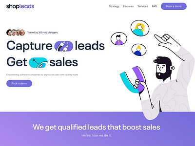 Lead Generation - Landing page landing landing page lead generation lead generation website leads marketing marketing website ui ux website