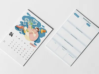 Calendar Design for the Corporate Culture Department graphic design illustration