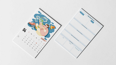 Calendar Design for the Corporate Culture Department graphic design illustration