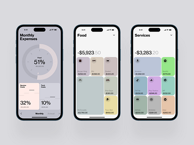 Expenses dashboard design homepage illustration interface ios iphone mobile news