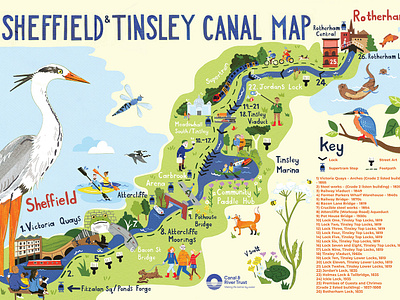 The Hidden Gems of Sheffield's Canal X Vicky Scott animals birds london maps nature